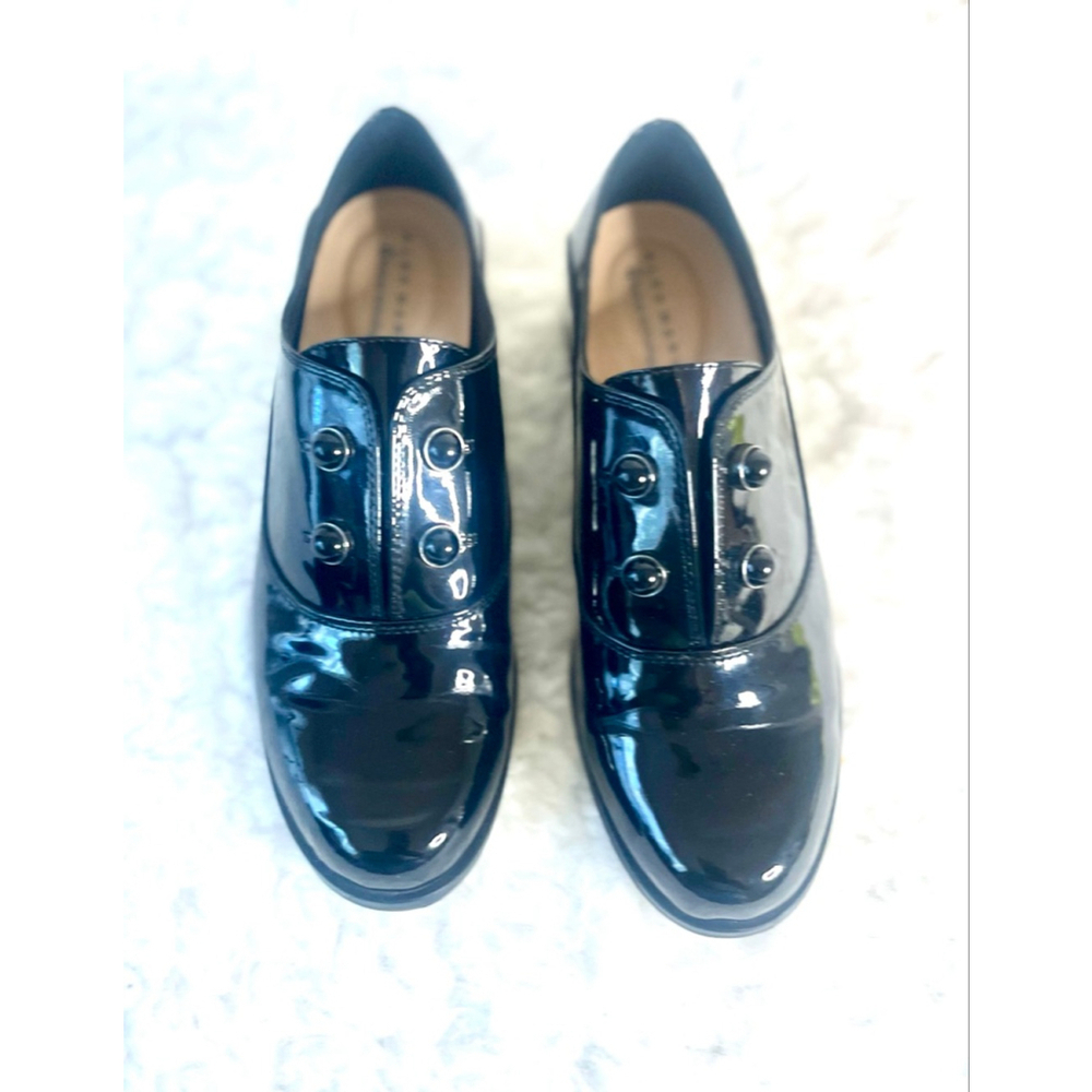 Alex Marie 4 Feature Technology Patent Leather Slip-on Oxford Shoes Size 9M